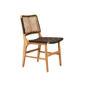 Modern Minimalist Wooden Chair with Woven Seat Design